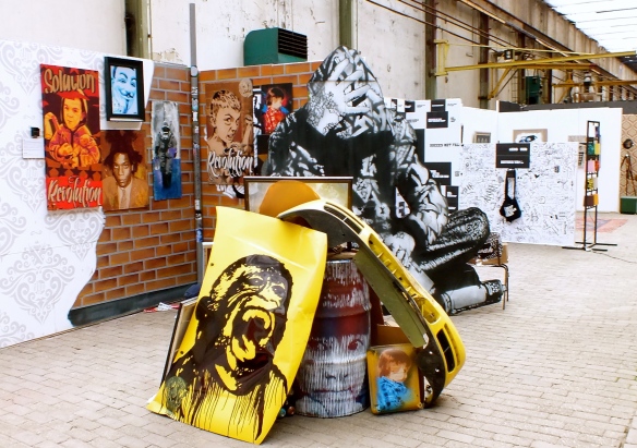Canvas and installation by Bustart at Urban House Show in Amsterdam